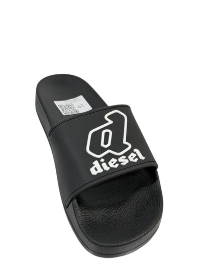 DIESEL Slides – Icon Logo Black Edition ⚫🔥