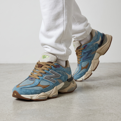 💙👟 New Balance 9060 Blue Suede Lifestyle Sneakers ✨🔥