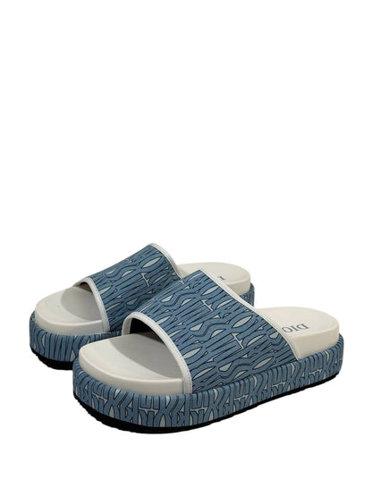 DIOR Slides – Blue Pattern Edition 🔵✨