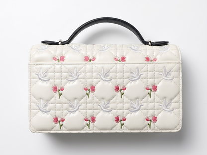 ✨ Dior My Dior Embroidered Top Handle Bag – Ivory Blossom Edition ✨