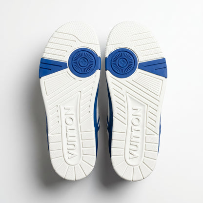 Louis Vuitton Blue Monogram Double Buckle Slides