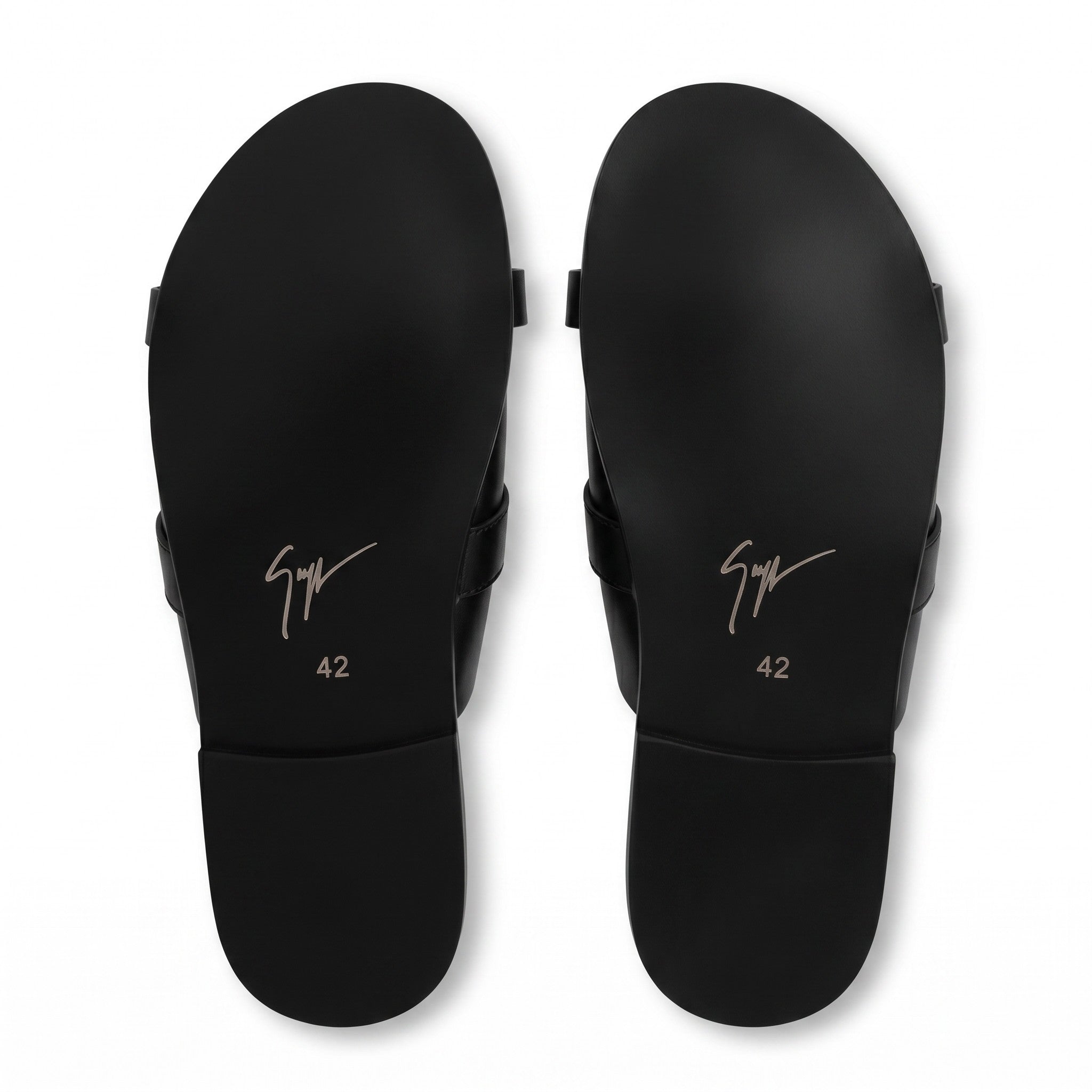 Giuseppe Zanotti Double Cross Toe-Ring Sandals – Black Gold
