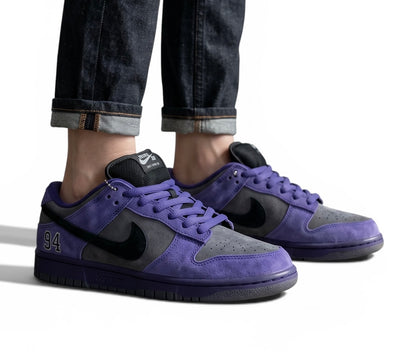 Nike Dunk Low Purple & Grey Sneakers 👟💜🔥 Streetwear Skate Style Shoes – Women & Men Fashion Trainers ✨