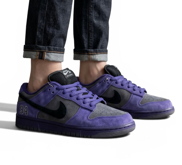 Nike Dunk Low Purple & Grey Sneakers 👟💜🔥 Streetwear Skate Style Shoes – Women & Men Fashion Trainers ✨