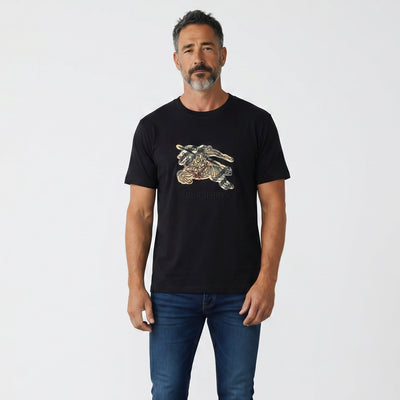 Burberry Black Graphic T-Shirt 🖤✨ Signature Knight Logo