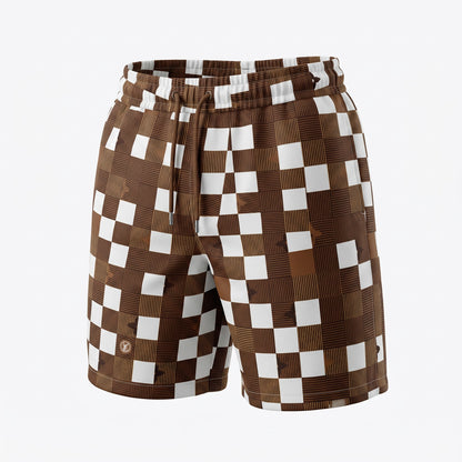 Louis Vuitton Damier Check Swim Shorts – Brown & White 🏖️🤎🤍