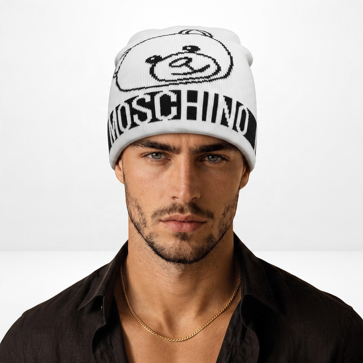 Moschino Teddy Bear Beanie — White