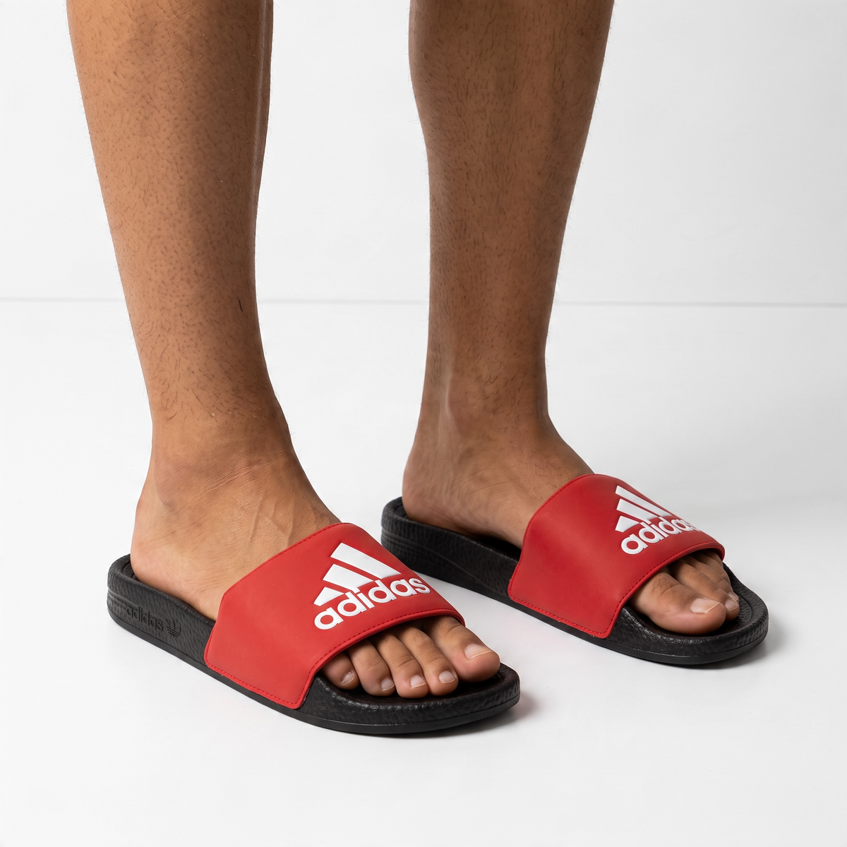 Adidas Originals Trefoil Slides – Red