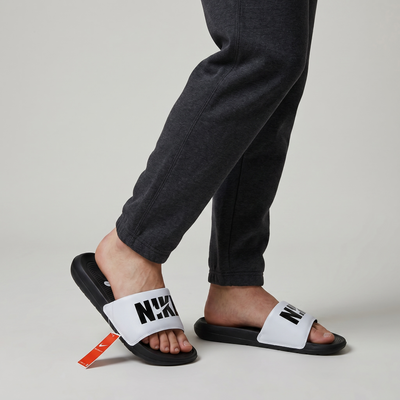 ⚪⚫ Nike Victory One Slides – White & Black Bold Edition
