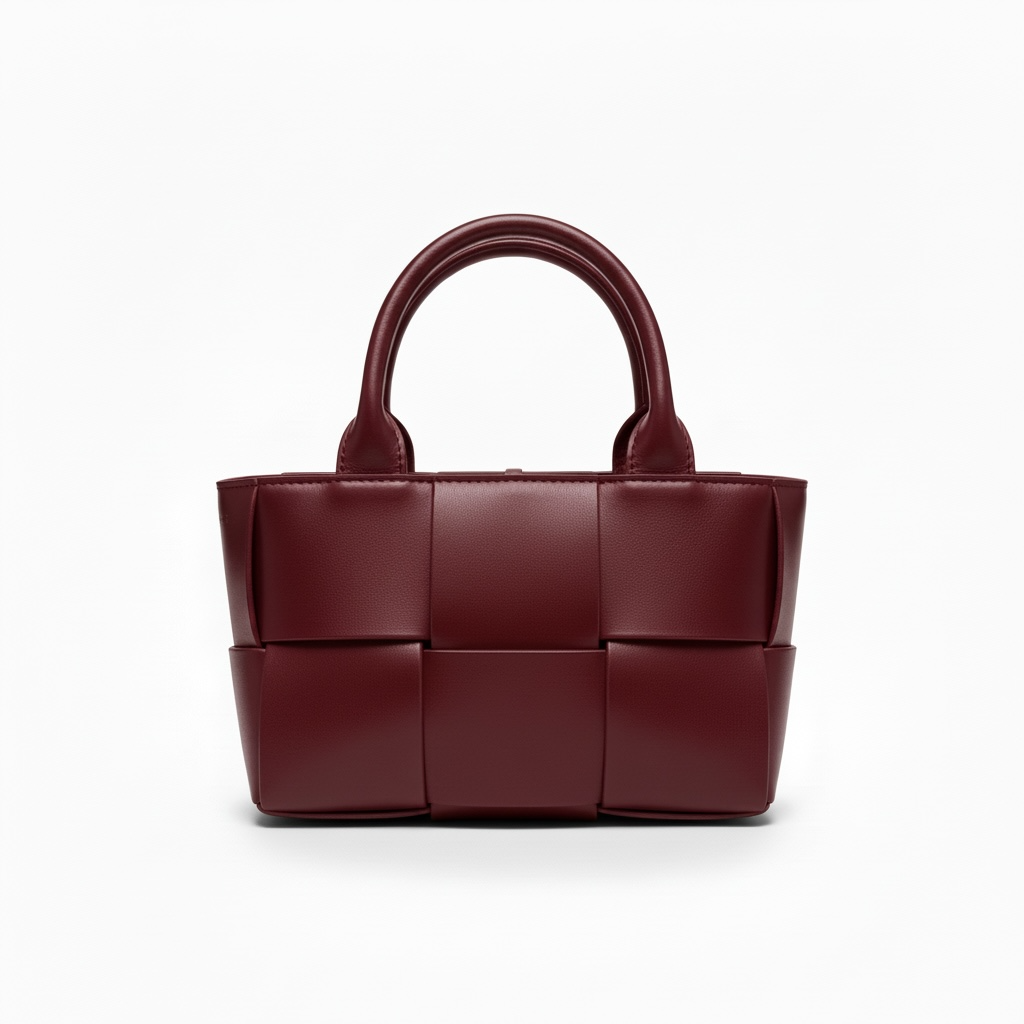 🤎 Burgundy Bottega Veneta Mini Intrecciato Tote & Card Holder