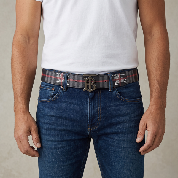 🖤 Burberry Knight Edition Check Belt – ⚔️✨
