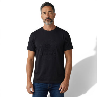 Burberry Black Embossed Logo T-Shirt 🖤✨ Ultra Minimal Edition