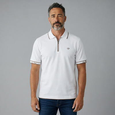 Loro Piana White Half-Zip Polo Shirt 🤍✨ Premium Luxury Fit