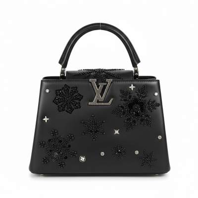 ✨ Louis Vuitton Black Crystal Snowflake Capucines – Limited Winter Night Edition ✨