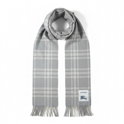 🧣 Burberry Grey Check Scarf – Premium Winter Essential