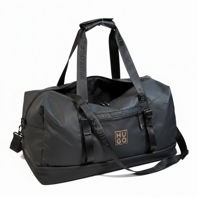 HUGO BOSS Black Duffle Bag 🖤 | Premium Travel & Gym Bag with Bold Modern Design