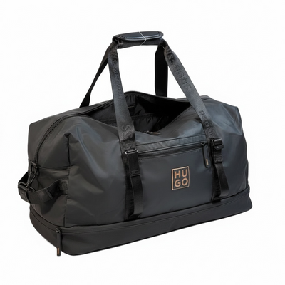 HUGO BOSS Black Duffle Bag 🖤 | Premium Travel & Gym Bag with Bold Modern Design