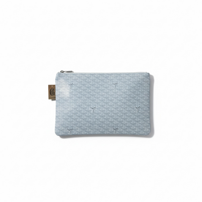 ✨ Goyard-Inspired Luxury Flat Pouch – Ice Monogram Clutch