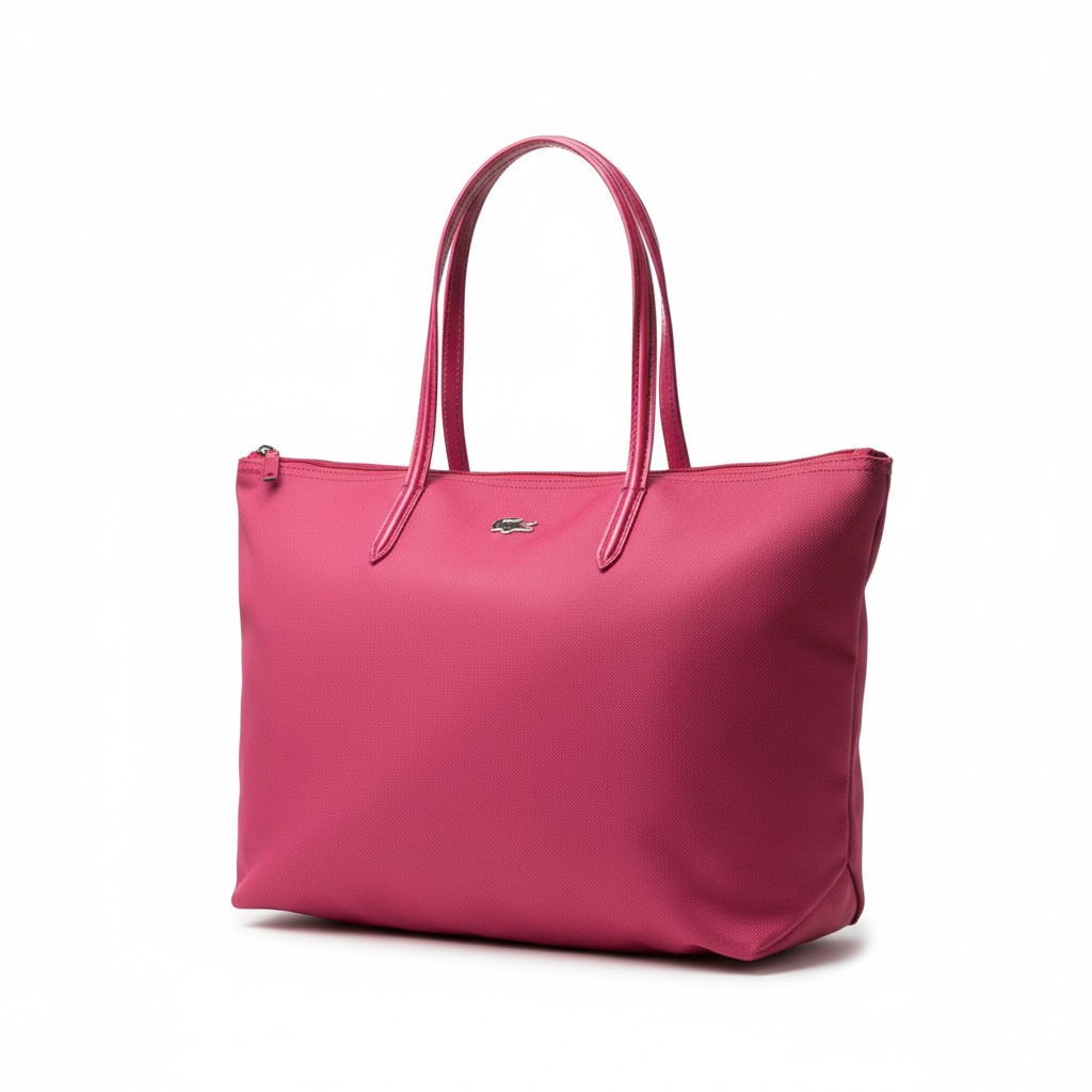 💖 Lacoste Large Tote Bag – Bold Pink | Spacious & Stylish 🐊✨