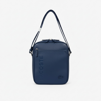 💙 Lacoste Navy Leather Crossbody Bag – Classic Elegance, Redefined