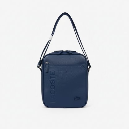 💙 Lacoste Navy Leather Crossbody Bag – Classic Elegance, Redefined