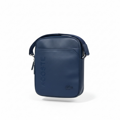 💙 Lacoste Navy Leather Crossbody Bag – Classic Elegance, Redefined