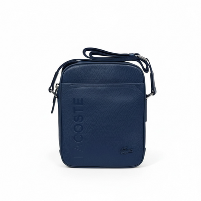 💙 Lacoste Navy Leather Crossbody Bag – Classic Elegance, Redefined