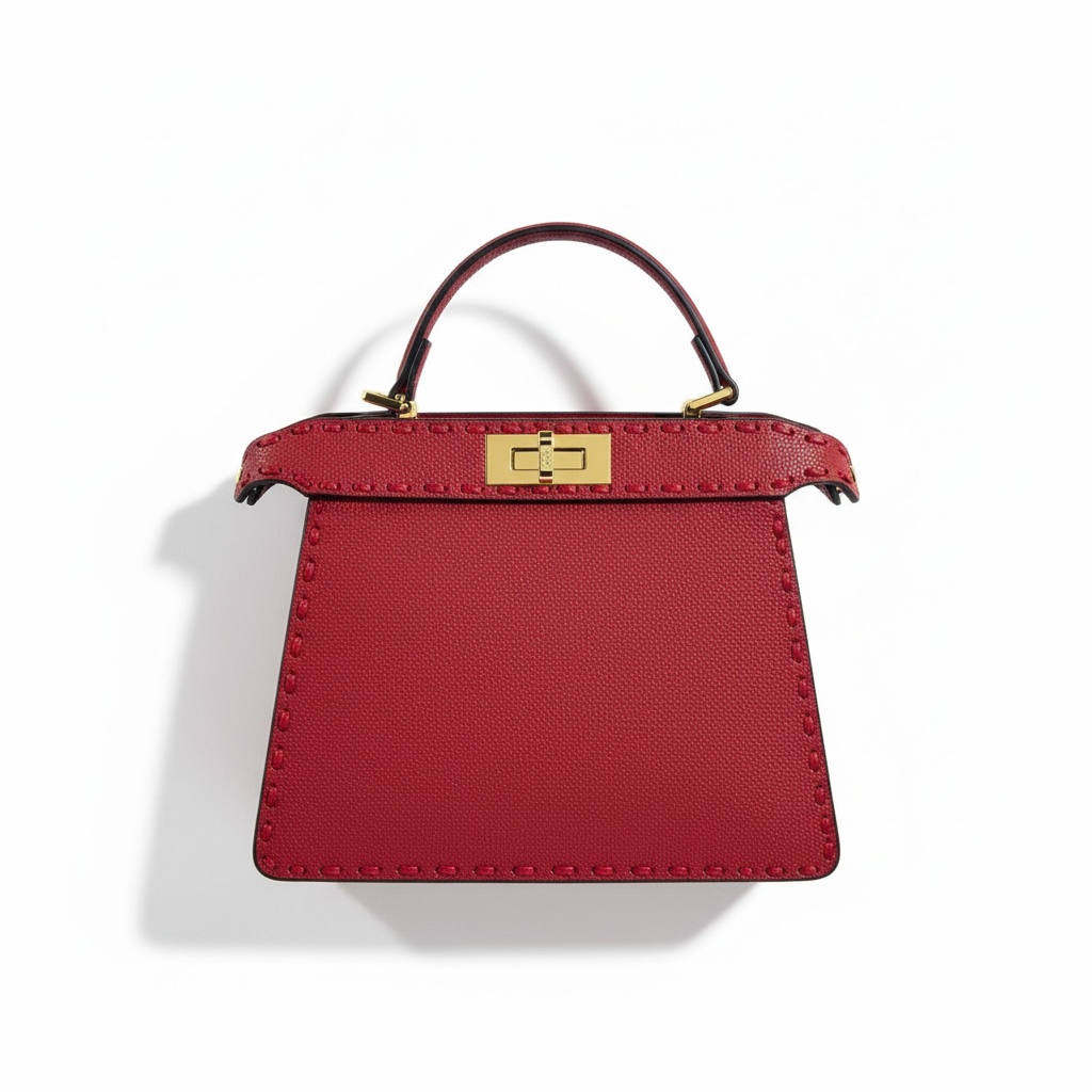 Fendi Peekaboo ISeeU Petite ❤️ with Nano Baguette Charm (Red Edition)