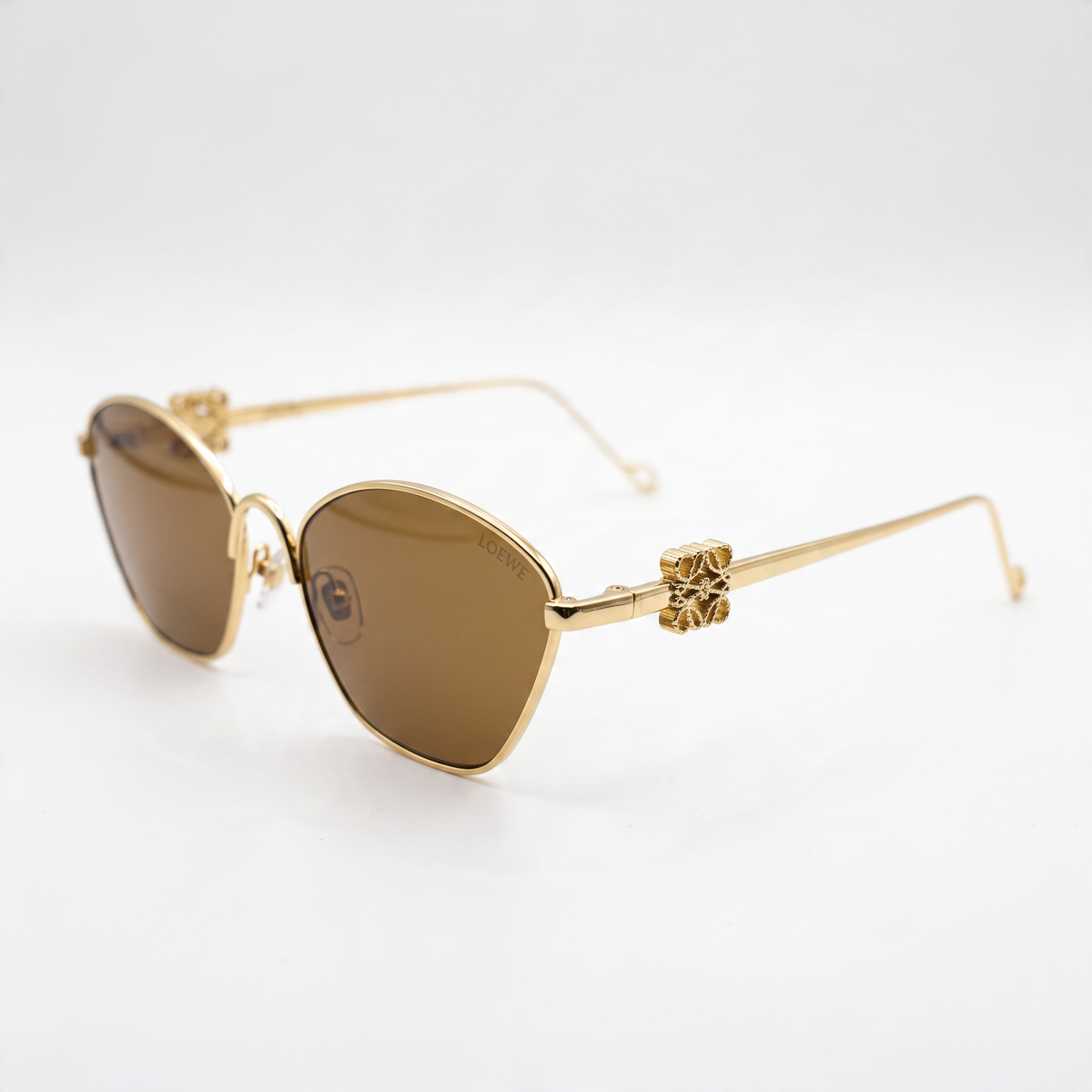 Loewe Round Sunglasses – Gold Logo Accent