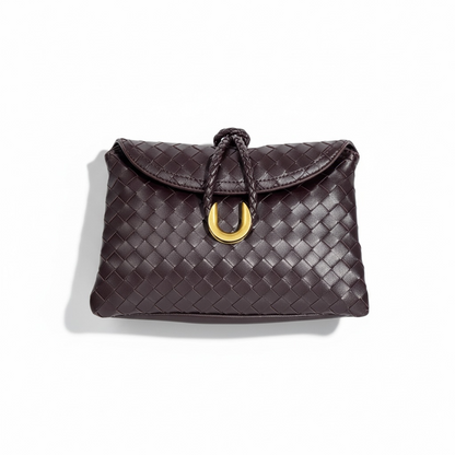 Bottega Veneta Woven Vintage Knot Shoulder Bag – Dark Chocolate Brown 🍫👜