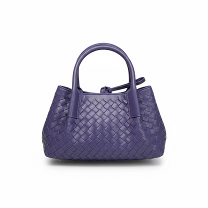 Bottega Veneta Mini Intrecciato Tote – Violet 💜✨ | Woven Leather Bag + Matching Pouch