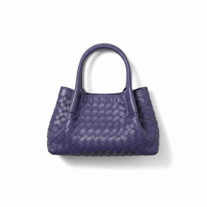 Bottega Veneta Mini Intrecciato Tote – Violet 💜✨ | Woven Leather Bag + Matching Pouch