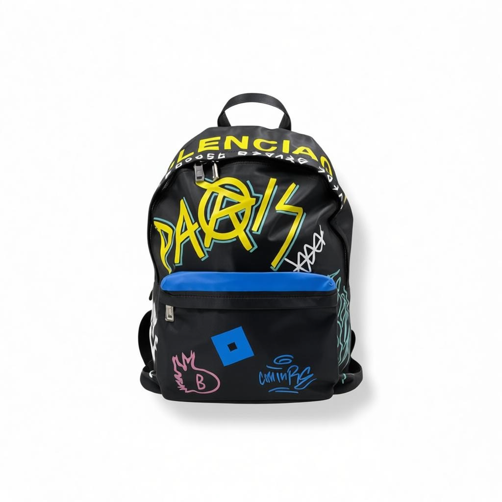 Balenciaga Graffiti Paris Multicolor Backpack 🎨🖤