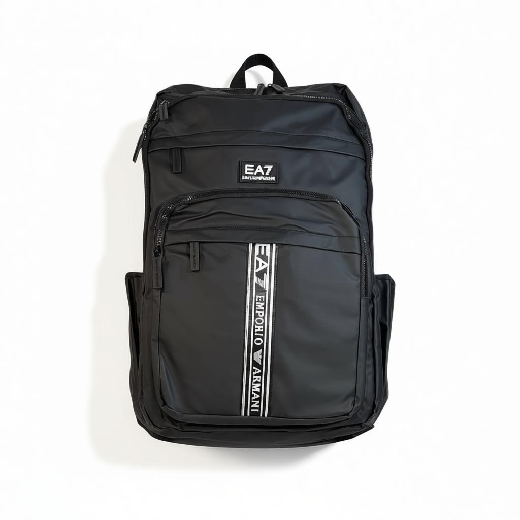 Emporio Armani EA7 Black Backpack 🎒 | Sport-Luxe Designer Bag for Everyday Performance
