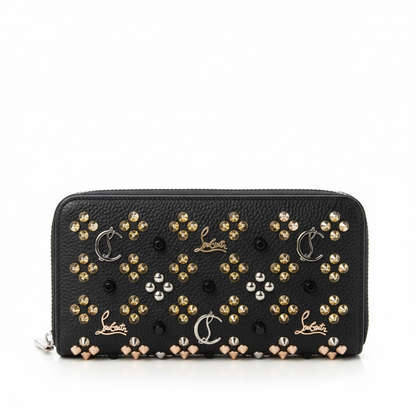 🖤 Christian Louboutin Black & Gold Studded Wallet – Daring Elegance, Iconic Style 💎