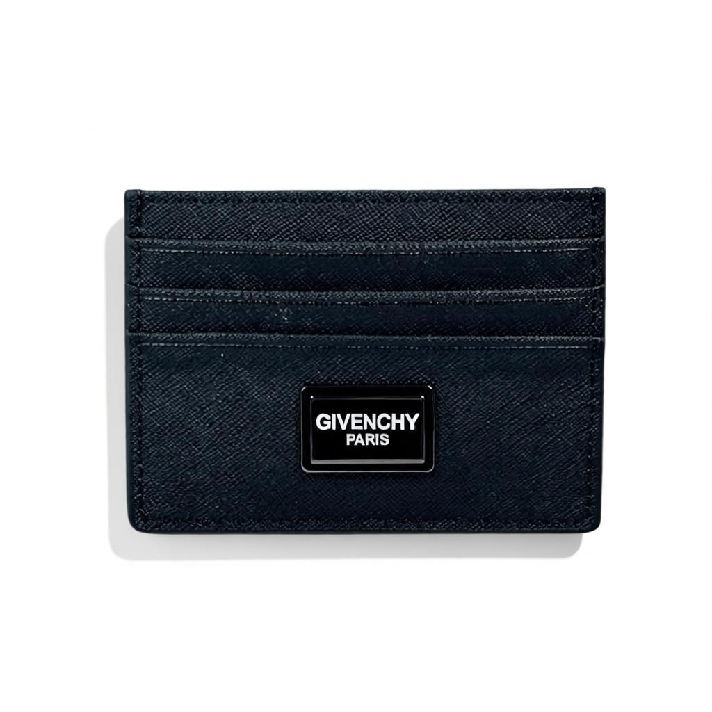 🖤 Givenchy Paris Black Leather Card Holder – Refined Elegance, Parisian Edge