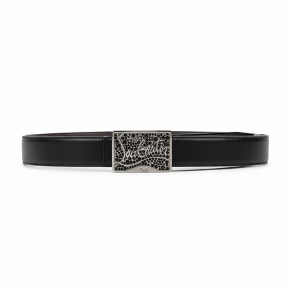 🖤 Christian Louboutin Signature Stud Buckle Leather Belt – 120 cm 🖤