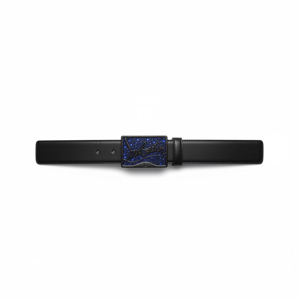 Christian Louboutin™ Sapphire Crystal Belt 💎 (125 cm | Midnight Edition)