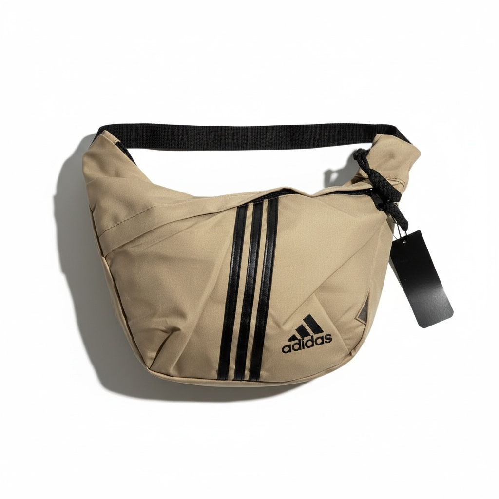 Adidas Triple-Stripe Urban Sling Bag – Sand Edition 🏙️✨
