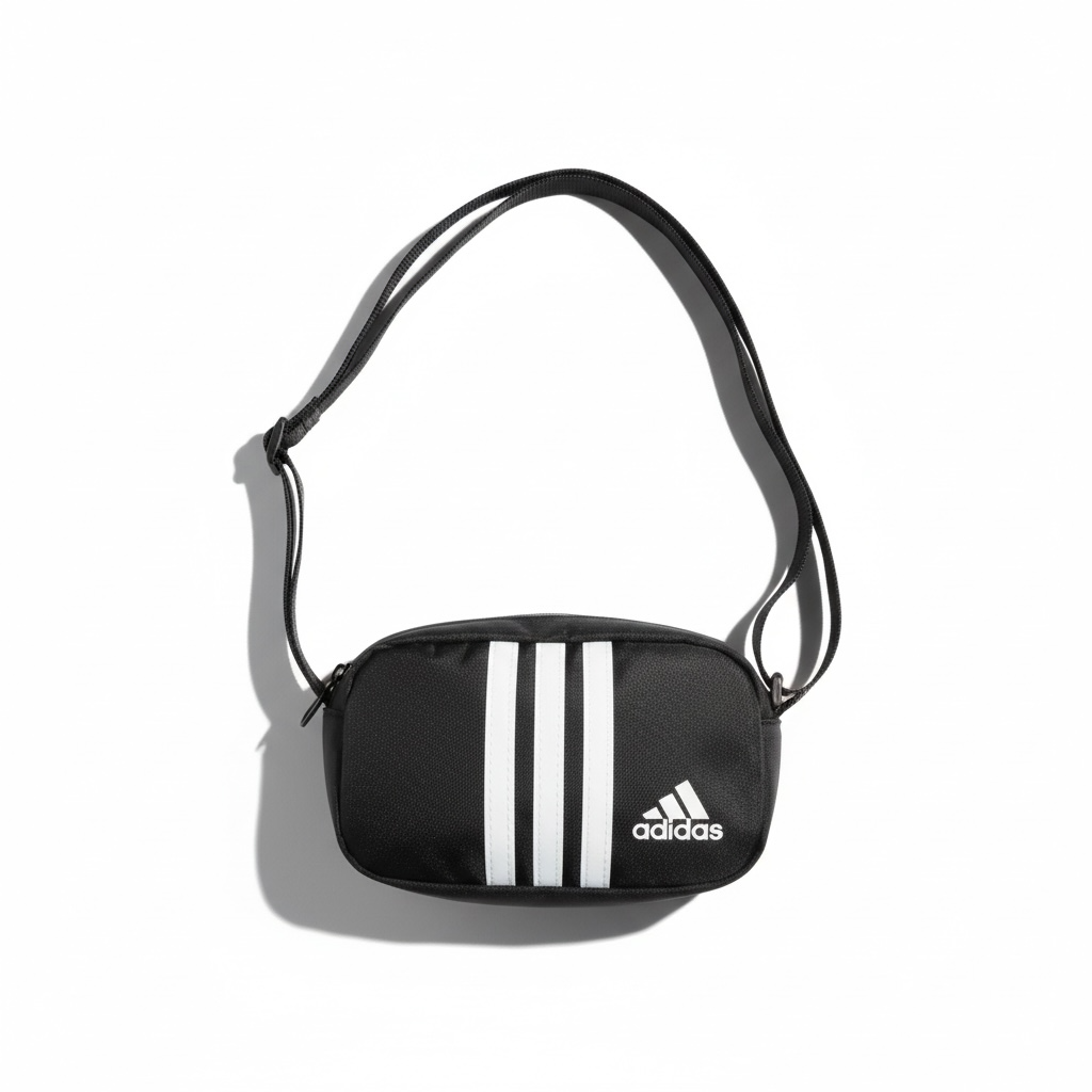 🔥 Adidas 3-Stripes Mini Crossbody – Black Sport Essentials Bag