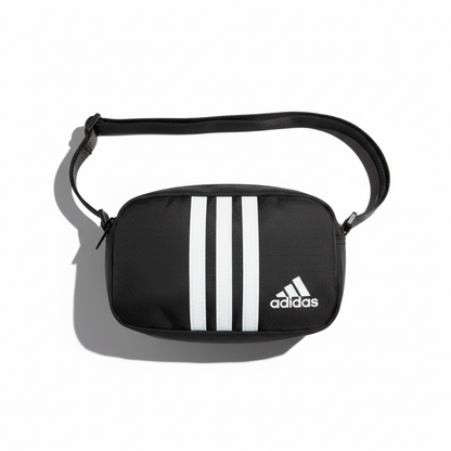 🔥 Adidas 3-Stripes Mini Crossbody – Black Sport Essentials Bag