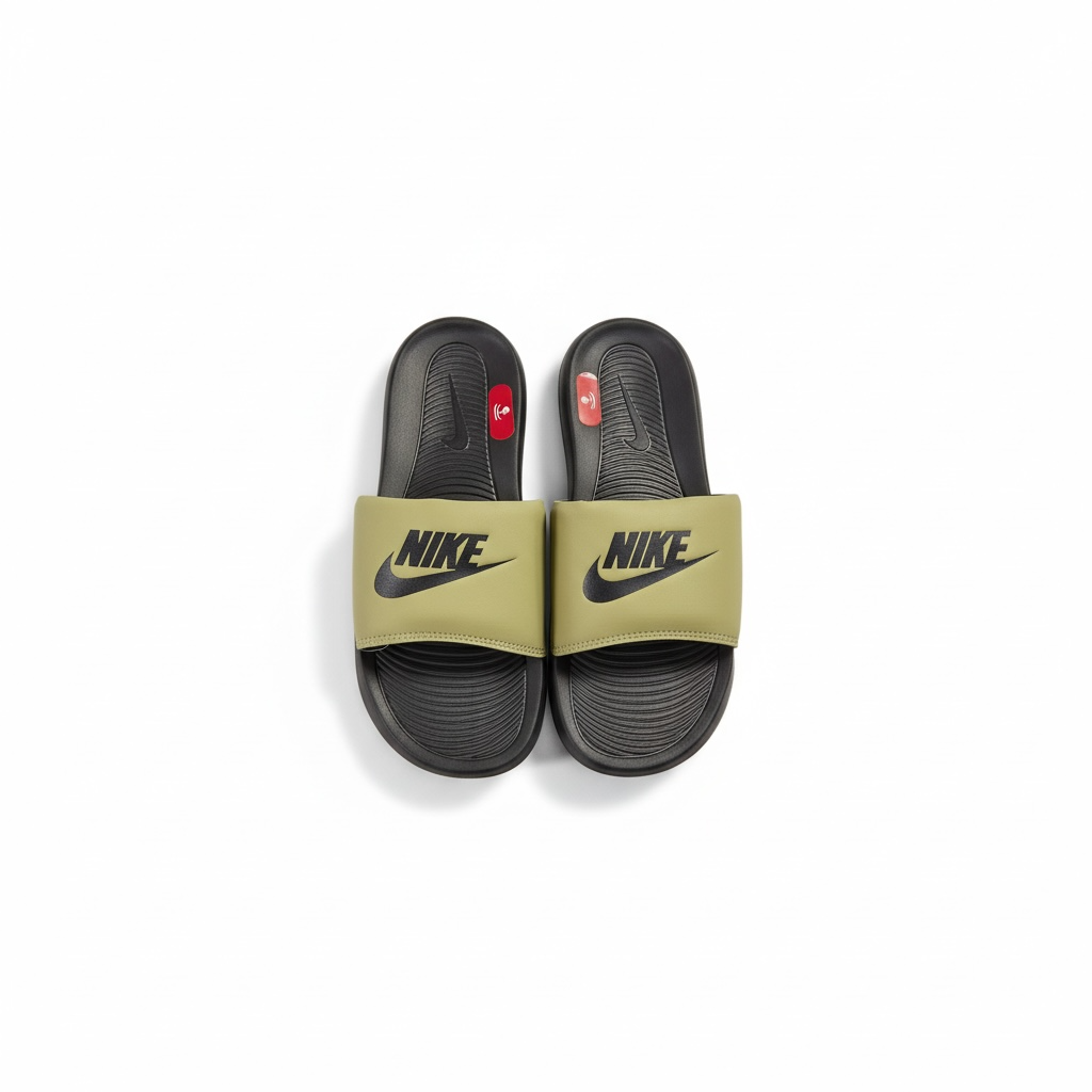 🌿 Nike Tech Olive Green Men’s Slides | Sporty Comfort & Modern Style