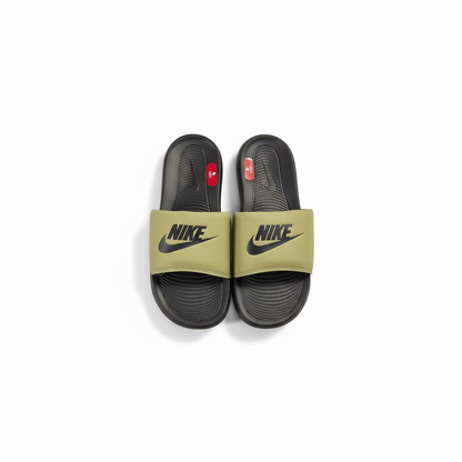 🌿 Nike Tech Olive Green Men’s Slides | Sporty Comfort & Modern Style