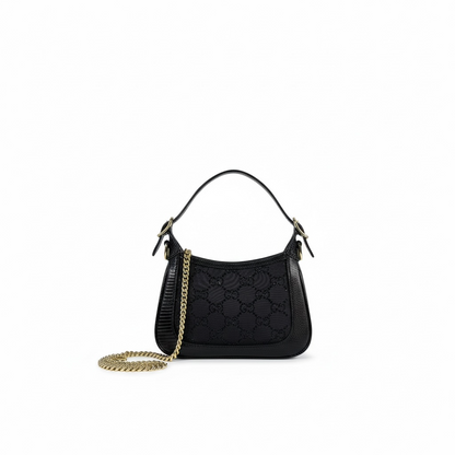 🖤 Gucci Black Horsebit Shoulder Bag – Timeless Elegance