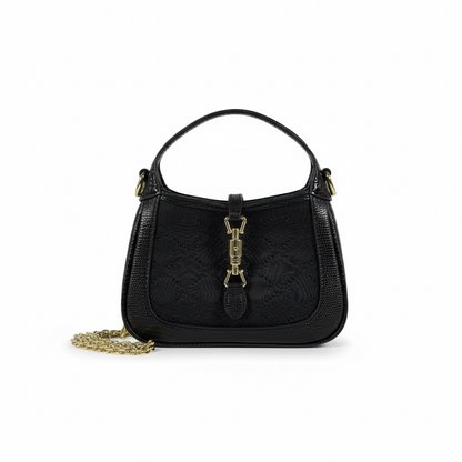 🖤 Gucci Black Horsebit Shoulder Bag – Timeless Elegance
