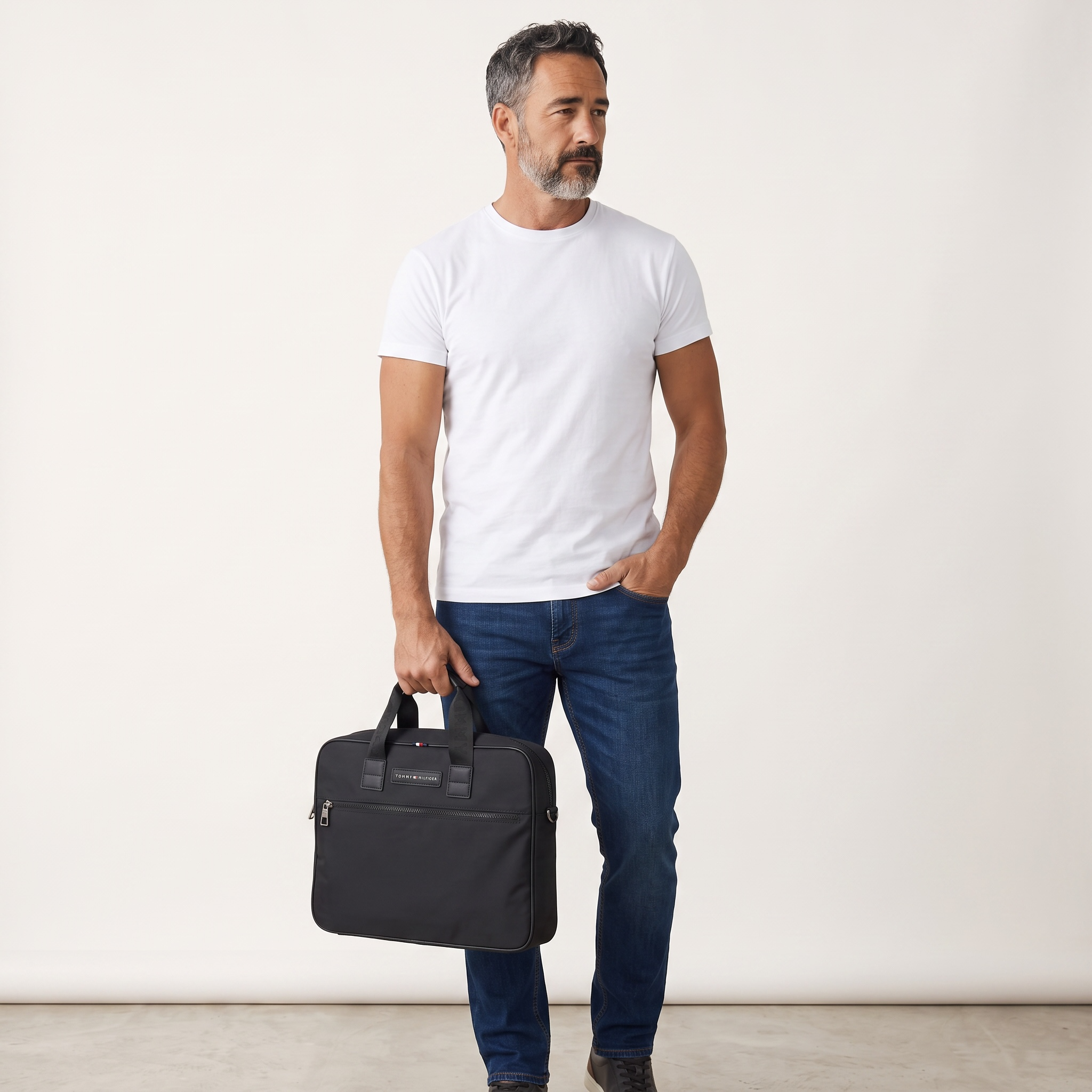 Tommy Hilfiger Black Business Bag 🖤 | Elegant Laptop Briefcase