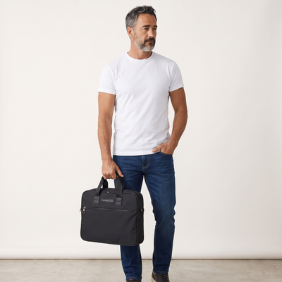 Tommy Hilfiger Black Business Bag 🖤 | Elegant Laptop Briefcase