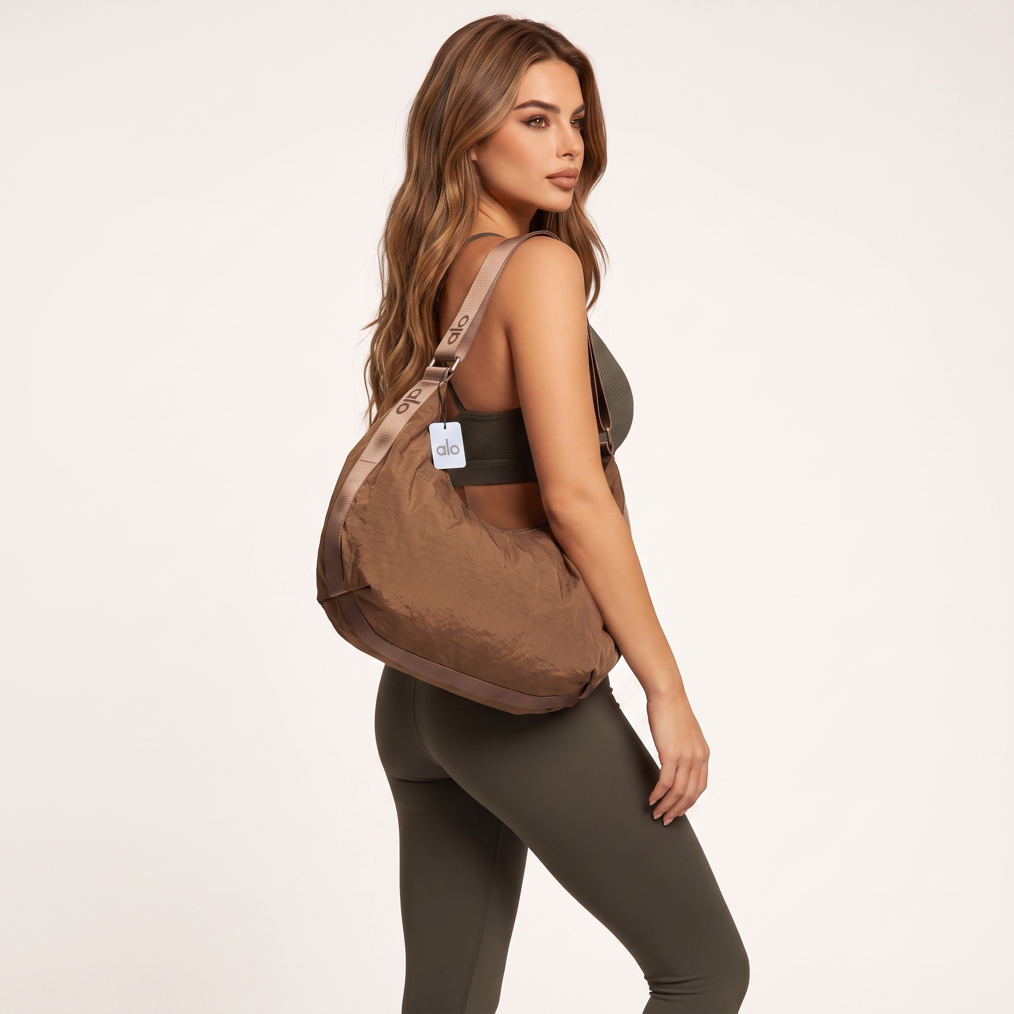 Alo Slouchy Shoulder Bag – Mocha Brown