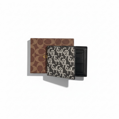 Coach Signature Monogram Wallet – Classic Brown Elegance 🟤✨