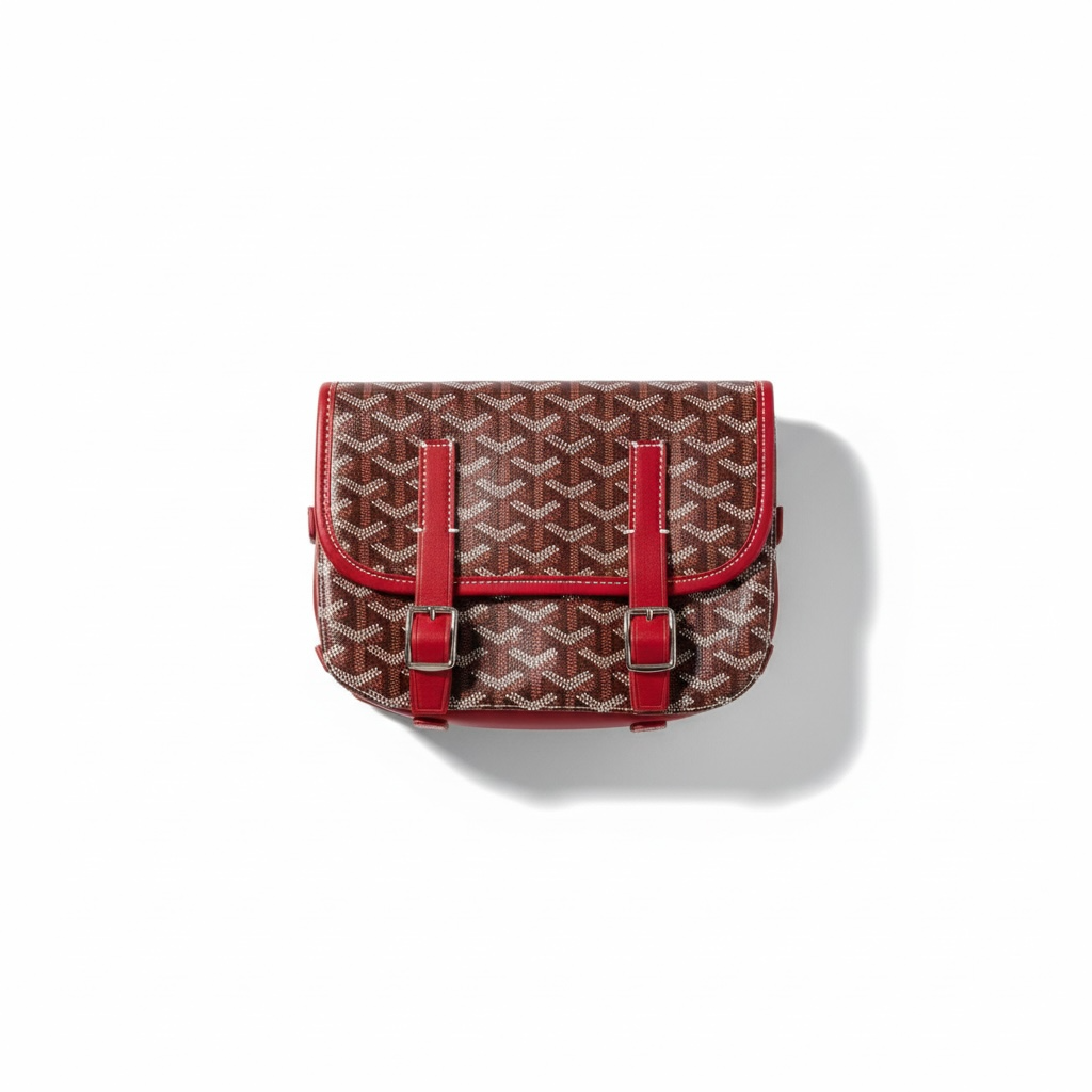 Goyard Red Buckle Flap Bag – Timeless Elegance in Burgundy 🔥♥️